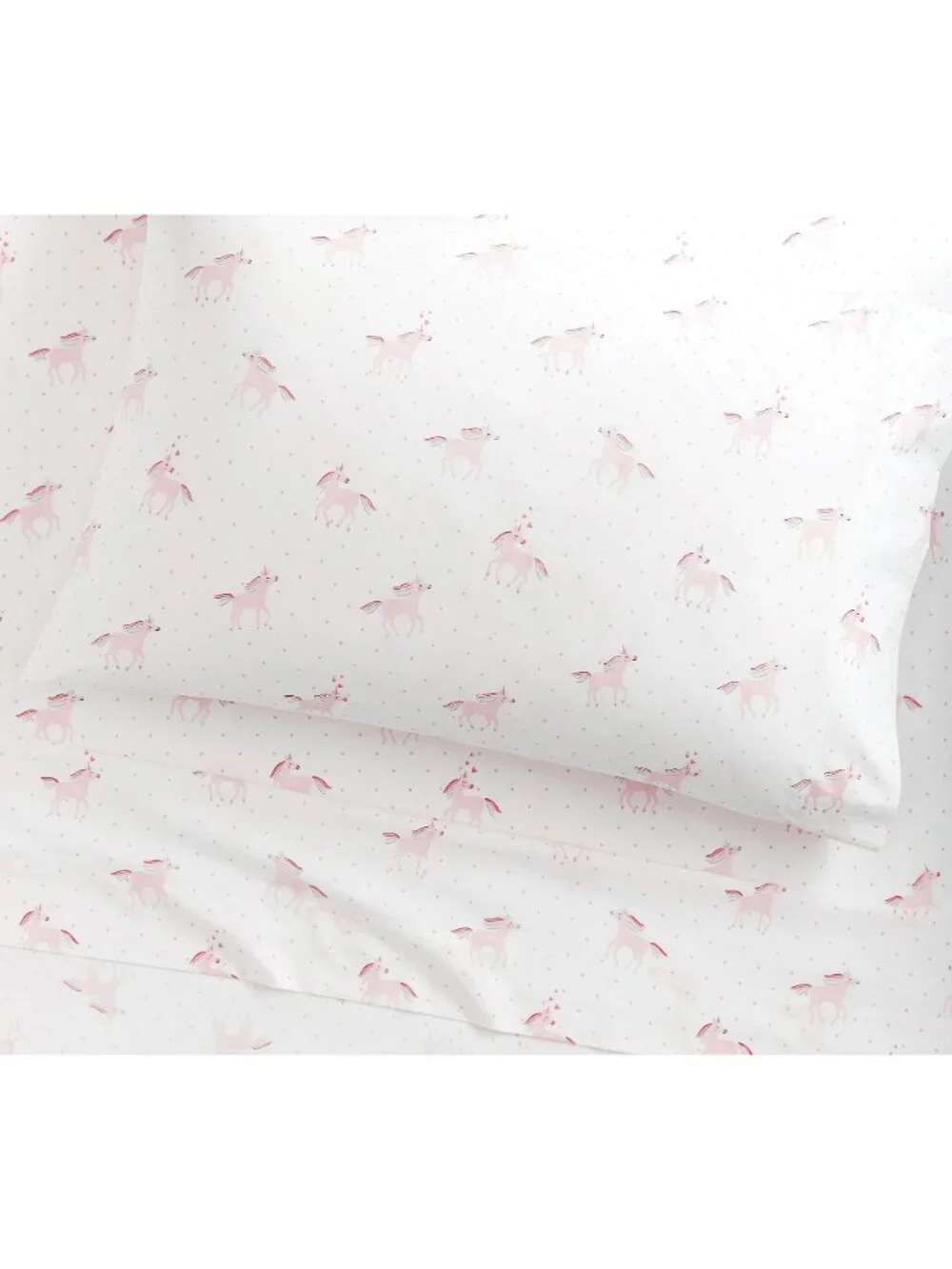 Pottery Barn Kids Unicorn Rainbow Organic Cotton Twin Flat Sheet ONLY Lavender